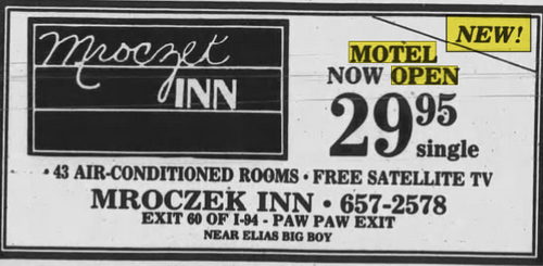 Mroczek Inn (Econolodge) - Jun 24 1988 Article (newer photo)